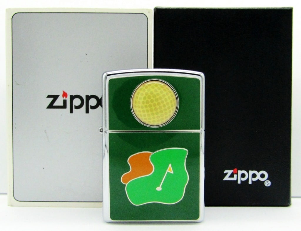 2001 Sealed Zippo Lighter Golf Putting Green: Sealed In Original Box.