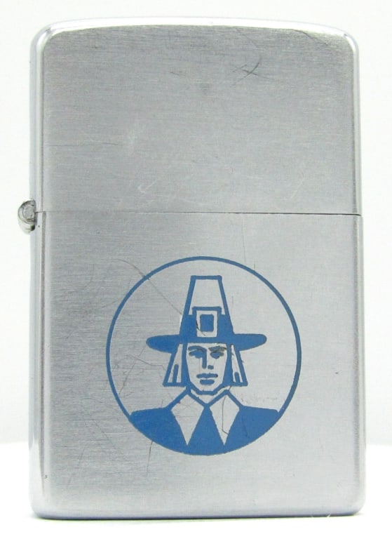 1959 Advertising Pilgrim Zippo Lighter: Used Condition.