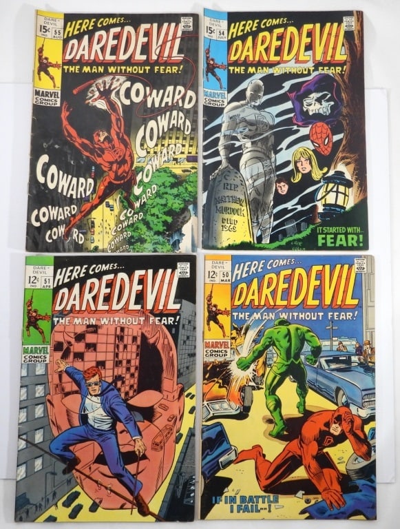(4) 1969 MARVEL DAREDEVIL #50, #51, #54 (1 of 5)