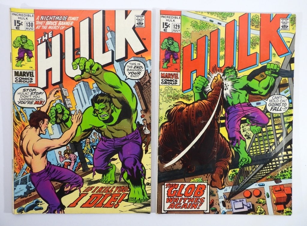 (2) 1970 MARVEL INCREDIBLE HULK #129-130 (1 of 3)