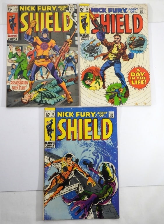 (3) Nick Fury Agent of SHIELD: #11, #14, #15 - VERY FINE's