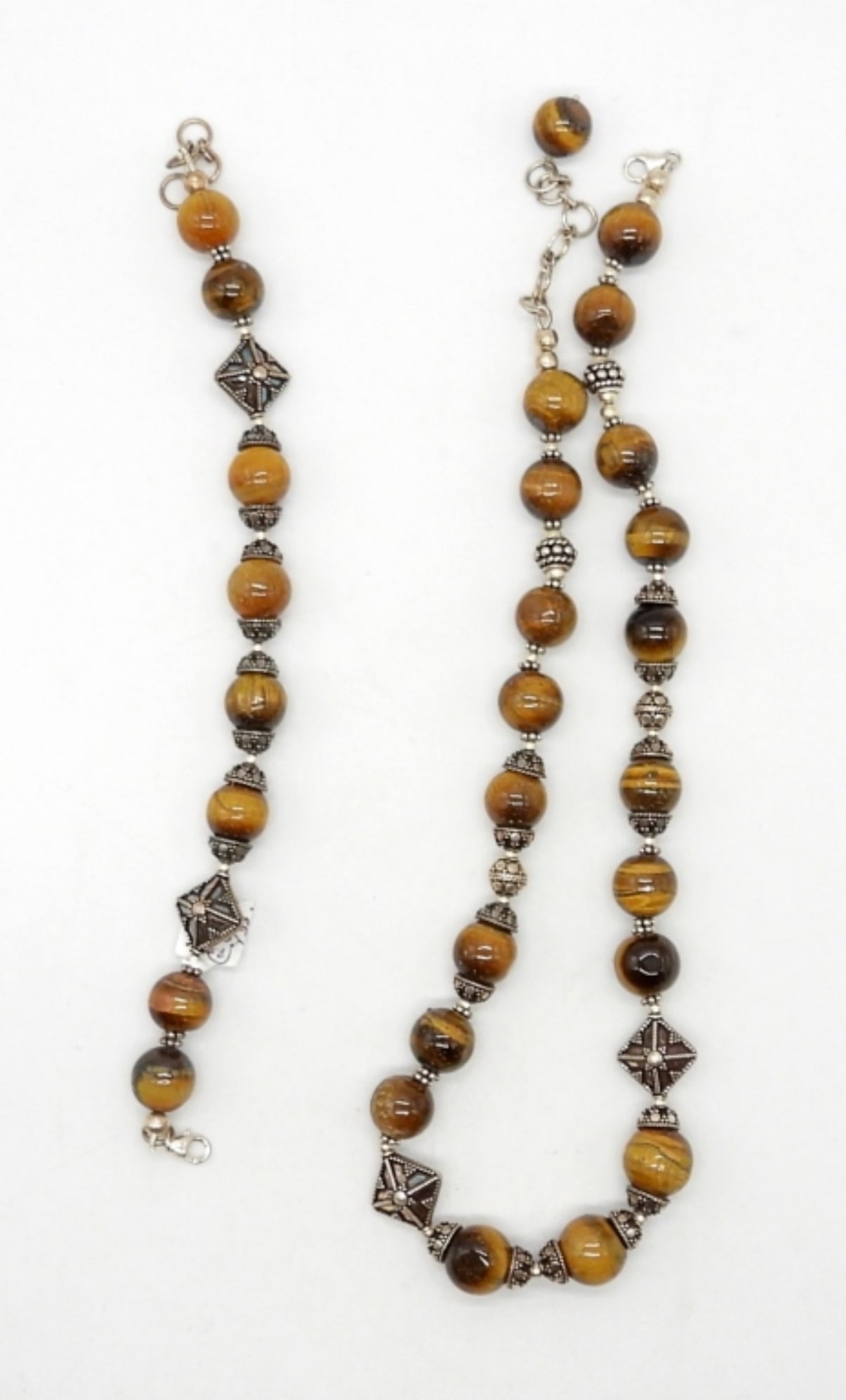 STERLING SILVER NECKLACE & BRACELET (1 of 2)