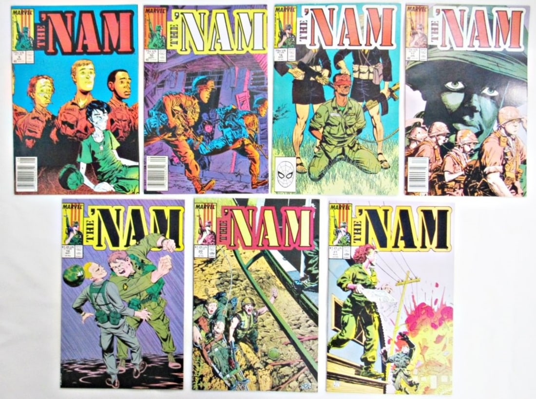 (7) THE 'NAM MARVEL COMICS 1987-1988 (1 of 2)
