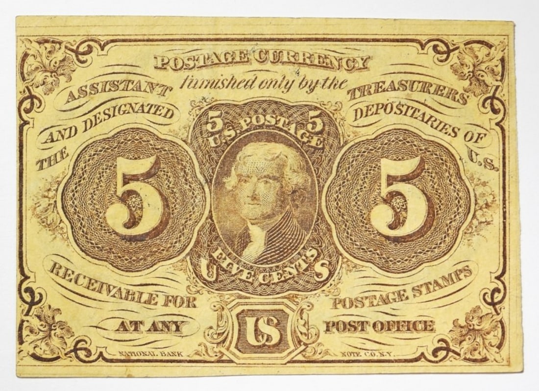 FIVE CENTS POSTAGE CURRENCY PIECE (1 of 2)