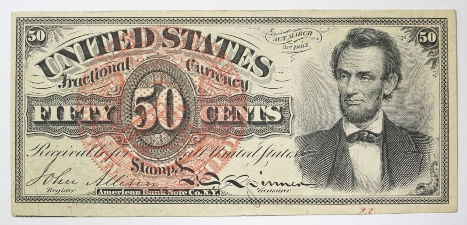 FIFTY CENTS FRACTIONAL CURRENCY (1 of 2)