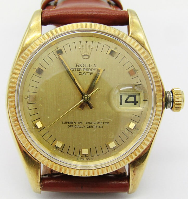 14kt Rolex Oyster Perpetual Date (1 of 7)