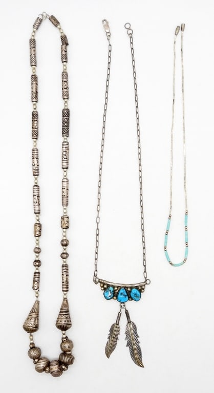 (3) STERLING SILVER SOUTHWEST NECKLACES (1 of 2)