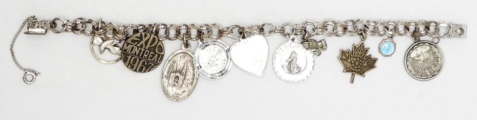 STERLING SILVER CHARM BRACELET (1 of 2)
