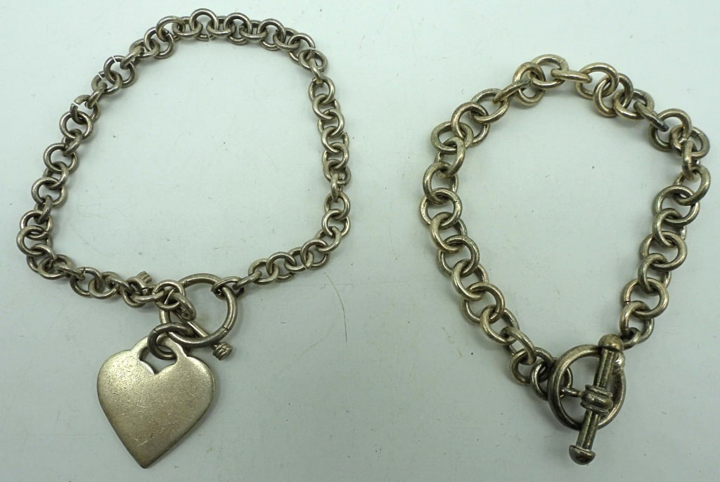 (2) ROLO LINK STERLING BRACELETS 7 1/2" (1 of 6)