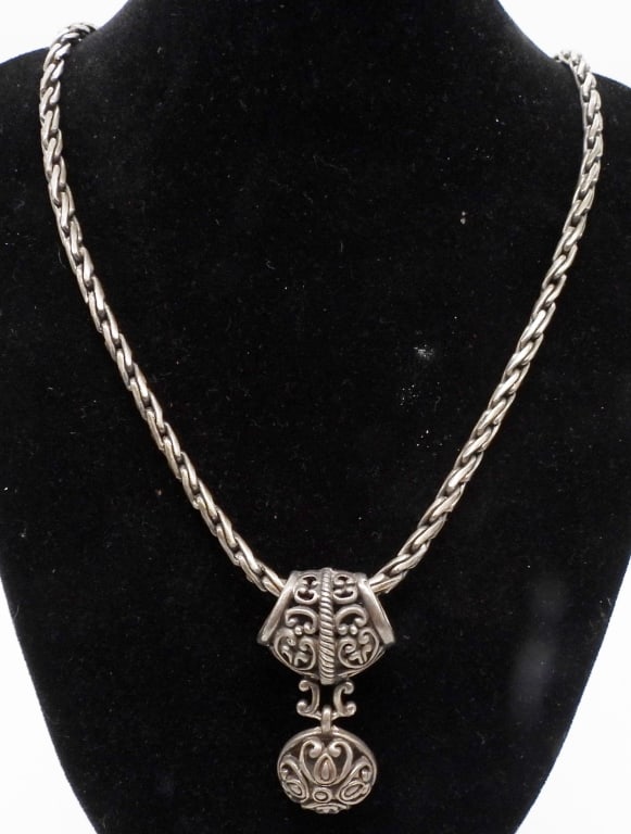 STERLING SILVER ORNATE NECKLACE (1 of 4)