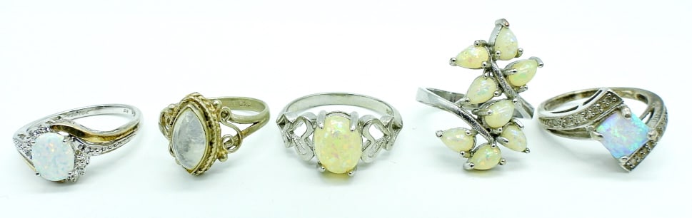 (5) STERLING WOMENS RINGS (1 of 6)