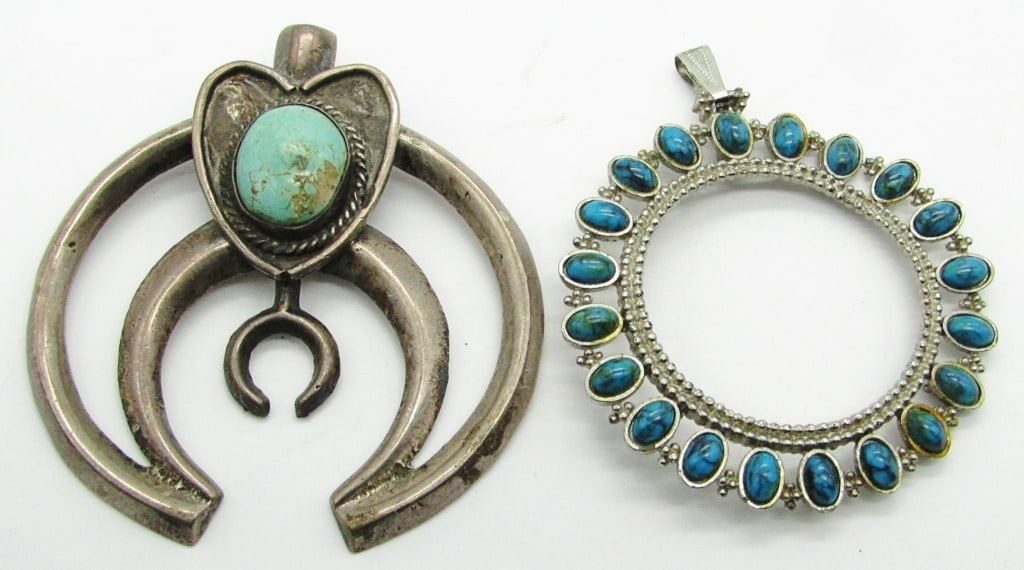 (2) Large Southwest/Navajo Necklace Pendants (1 of 2)