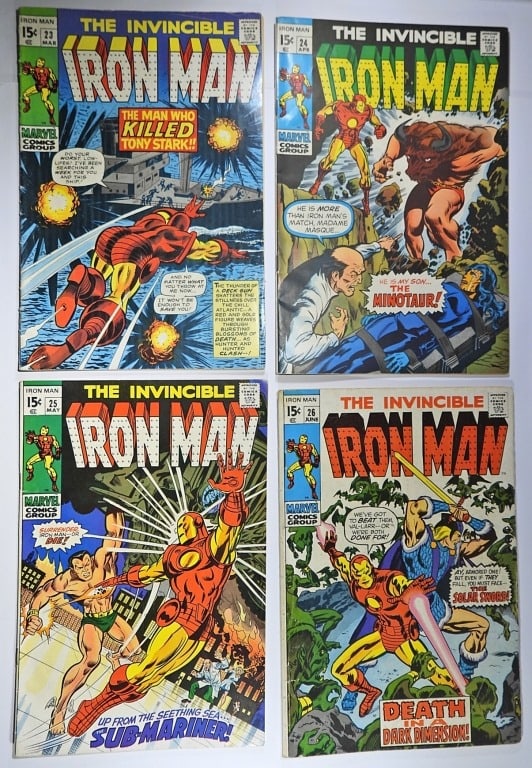 IRON MAN #23 thru #26 MARVEL COMICS (1 of 2)