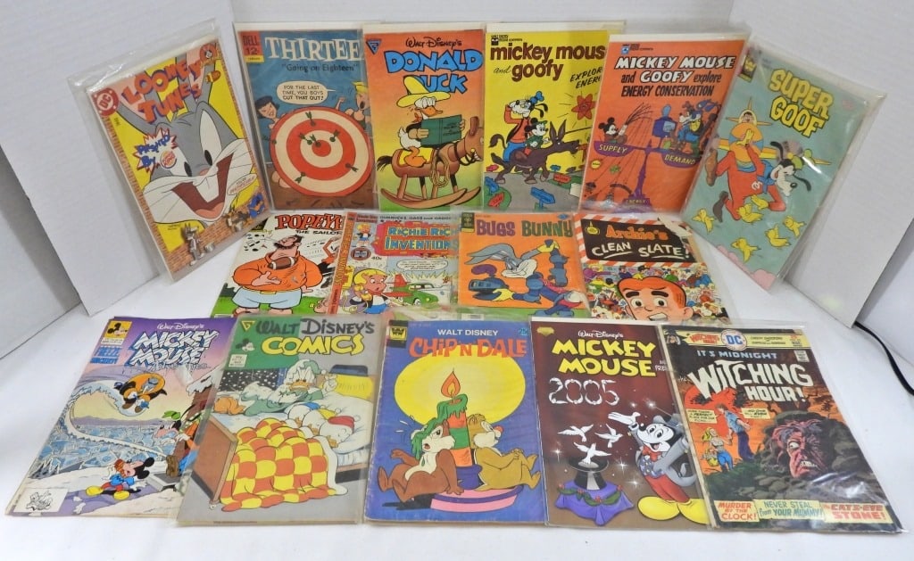 WALT DISNEY & LOONEY TUNES & ARCHIE: plus DELL 12c THIRTEEN, BUGS BUNNY, MICKEY MOUSE & MORE- GREAT MIX