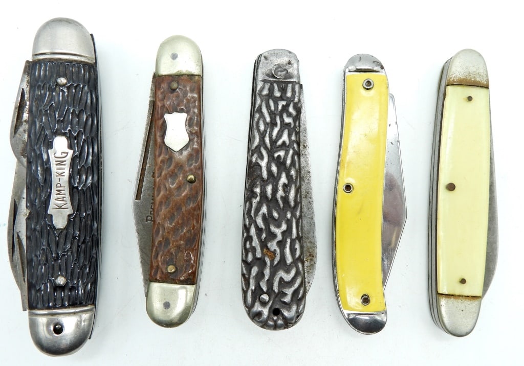 (5) Vintage Folding Pocket Knives (1 of 5)