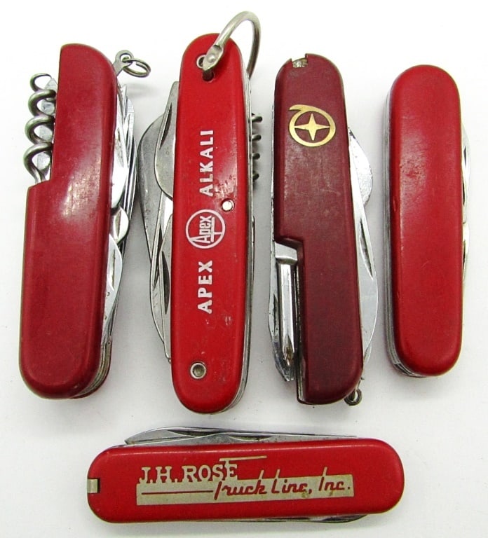(5) Vintage Multi-Tool/Blade Pocket Knives (1 of 2)