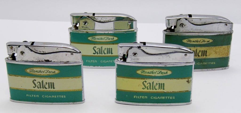 (4) SALEM ADVERTISING FLAT LIGHTERS (1 of 6)