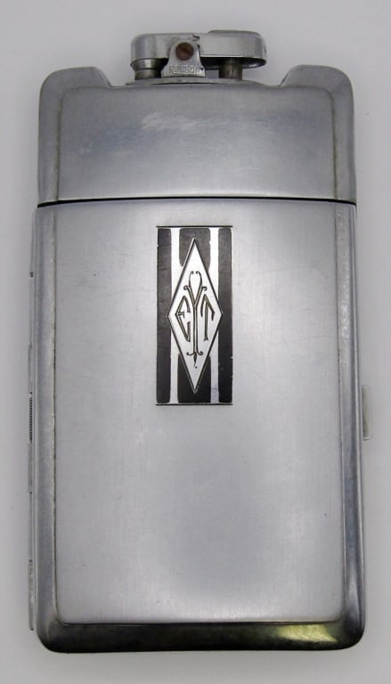 RONSON "SMART-SET" LIGHTER & CASE (1 of 8)