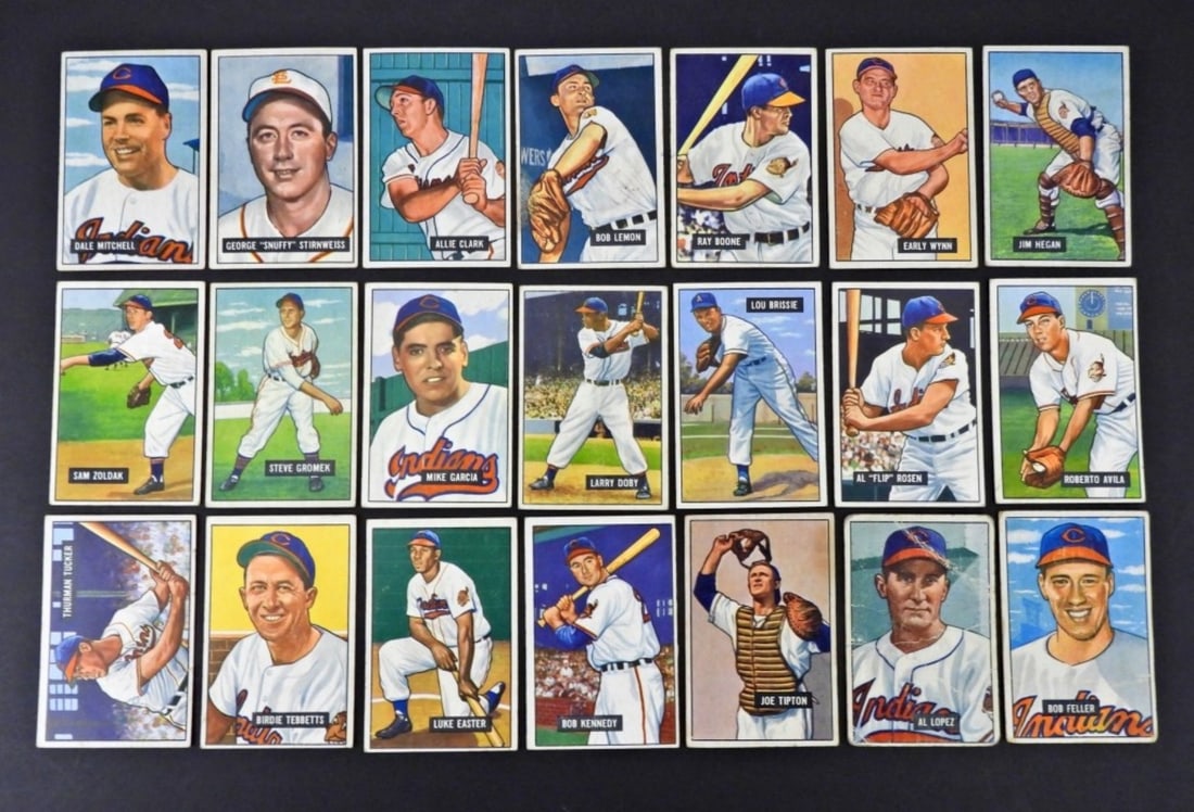 (21) 1951 BOWMAN BASEBALL CARDS (1 of 2)