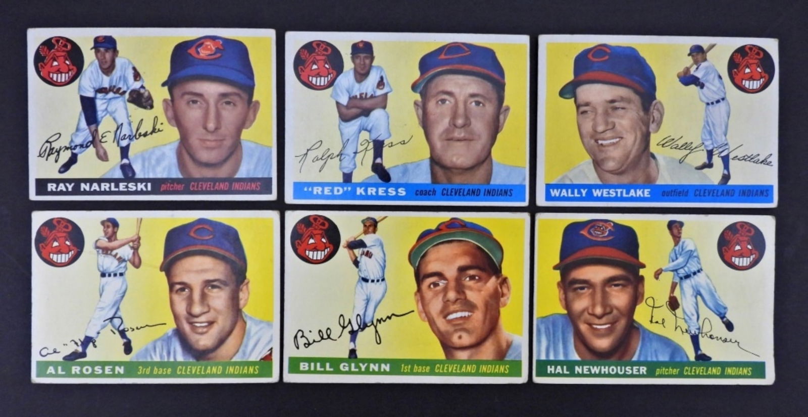 (6) 1955 TOPPS BASEBALL CARDS (1 of 2)