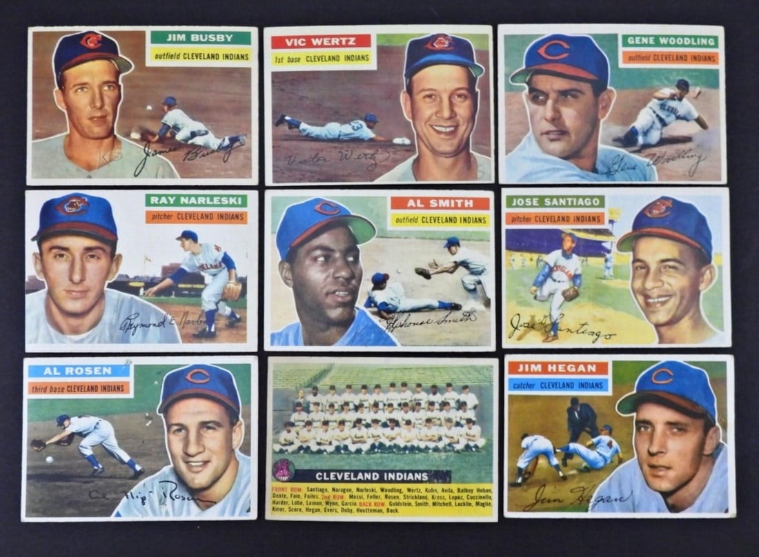 (9) 1956 TOPPS BASEBALL CARDS (1 of 2)