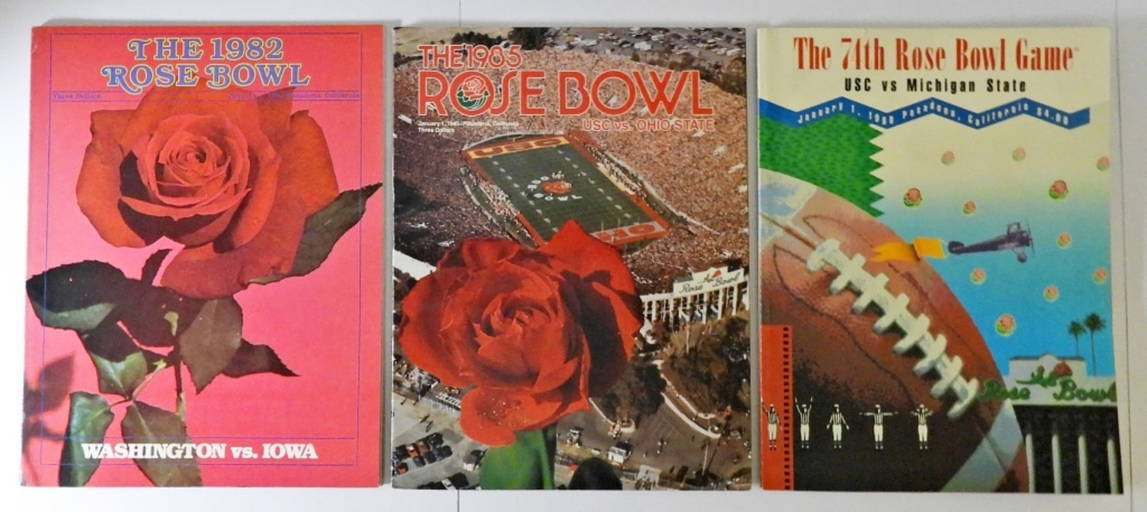 1982, 1985 & 1988 Rose Bowl Programs