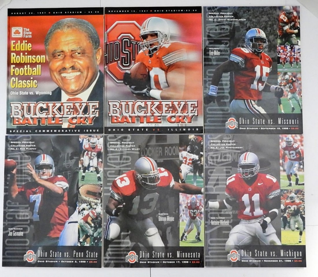 (6) 1997-98 OHIO STATE OFFICIAL PROGRAMS (1 of 2)