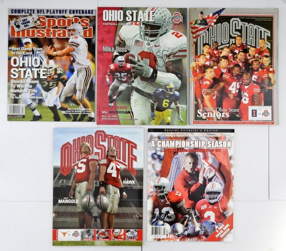 (5) OHIO STATE FOOTBALL MAGAZINES (1 of 2)