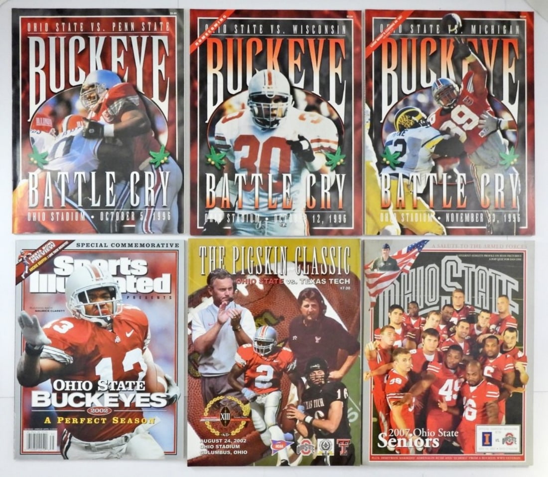(6) OHIO STATE FOOTBALL MAGAZINES (1 of 2)