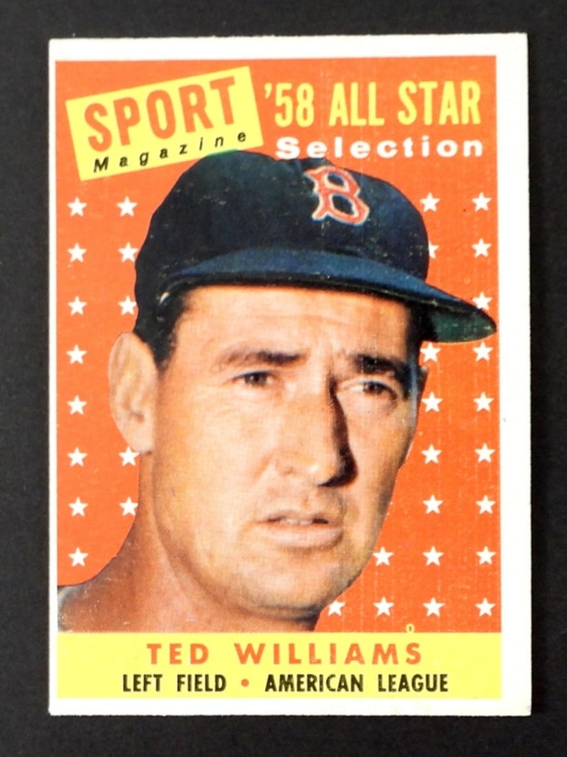 1958 TOPPS #485 WILLIAMS ALL-STAR: EX 80/20 - GREAT COLOR & GLOSS