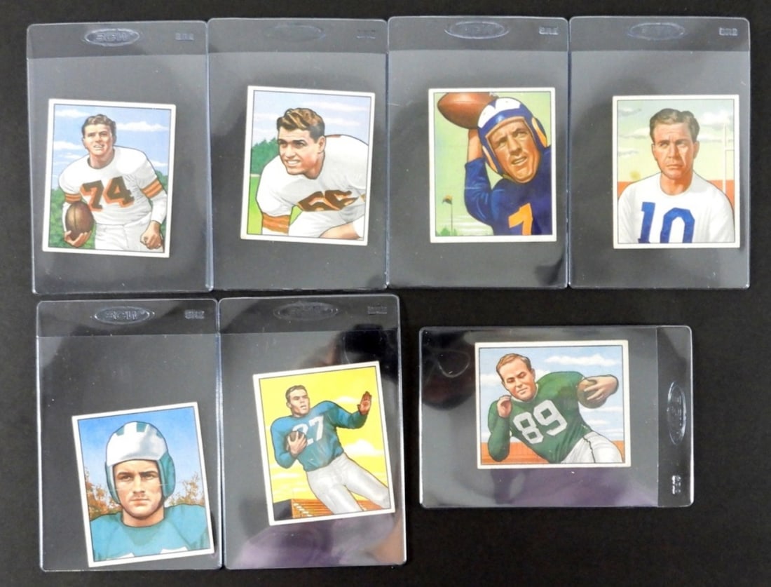 (7) 1950 BOWMAN FOOTBALL CARDS (1 of 2)