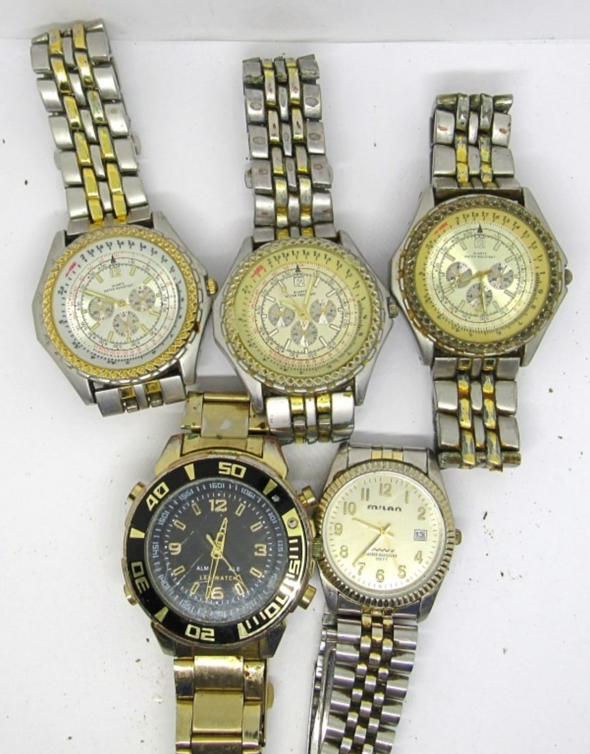 5  MEN'S WATCHES: WITH GOLD TONES (1 of 2)