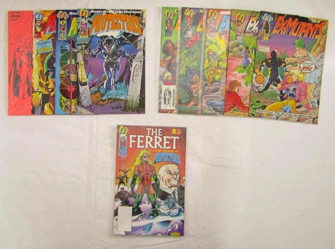 MALIBU #1-4 PROTECTORS & #1-#5 EX MUTANTS (1 of 4)