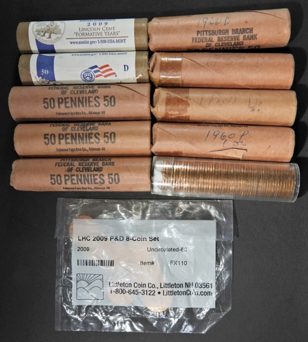 BU LINCOLN CENT LOT (508 COINS TOTAL): (1 of 2)