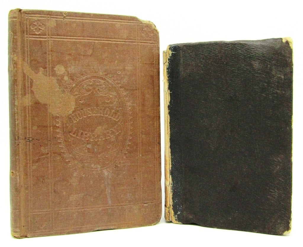 (2) 1800's Books - Christopher Columbus & Military: 1860's The Life of Columbus by Alphonse Lamartine; U.S. Infantry Tactics 1861 Vol. 1; Both Used Conditions.