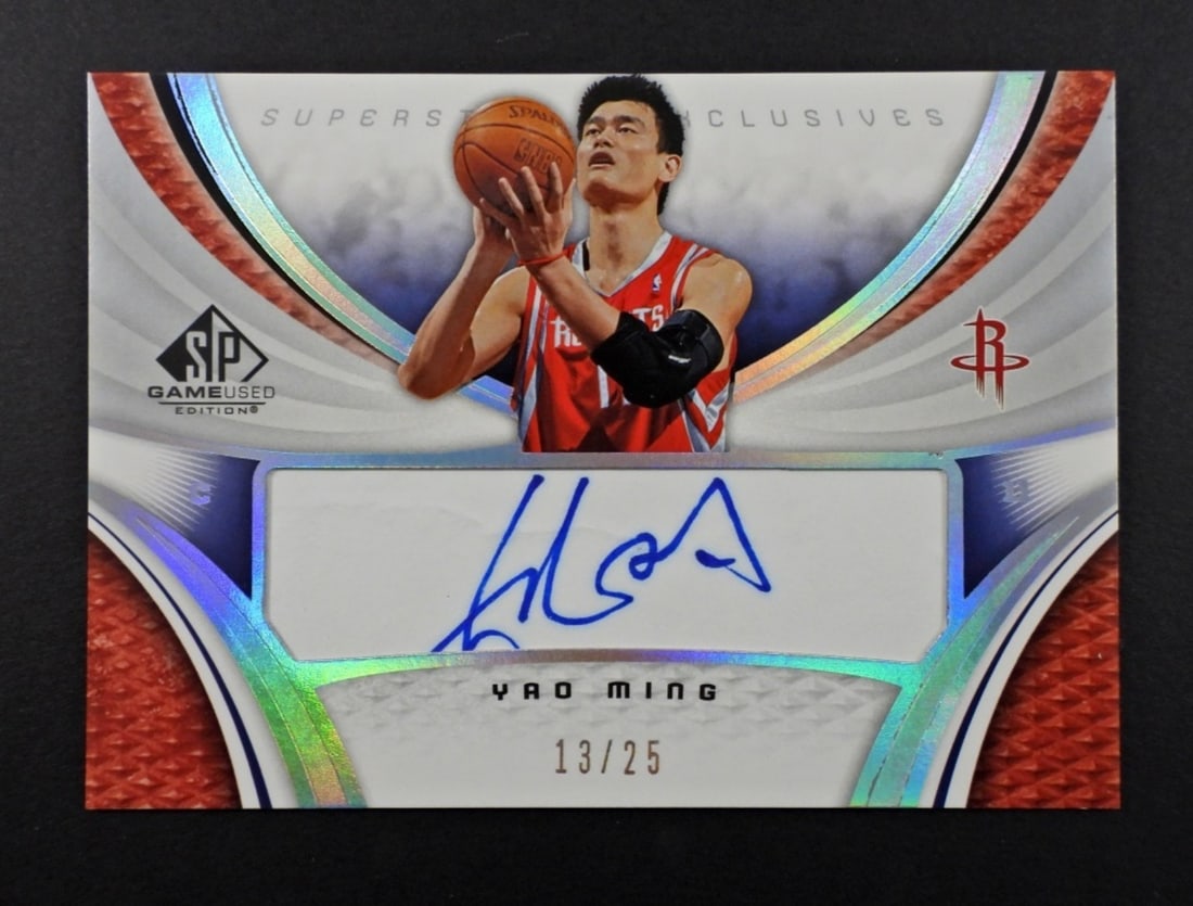 YAO MING SP GAMED USED AUTO PATCH CARD (1 of 3)