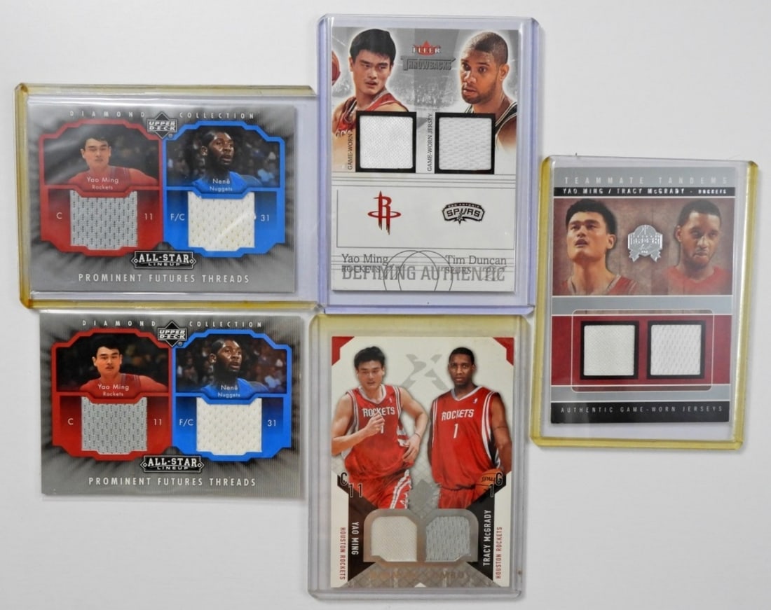 4-DAUL PLAYER JERSEY INSERT CARDS w/MING (1 of 2)
