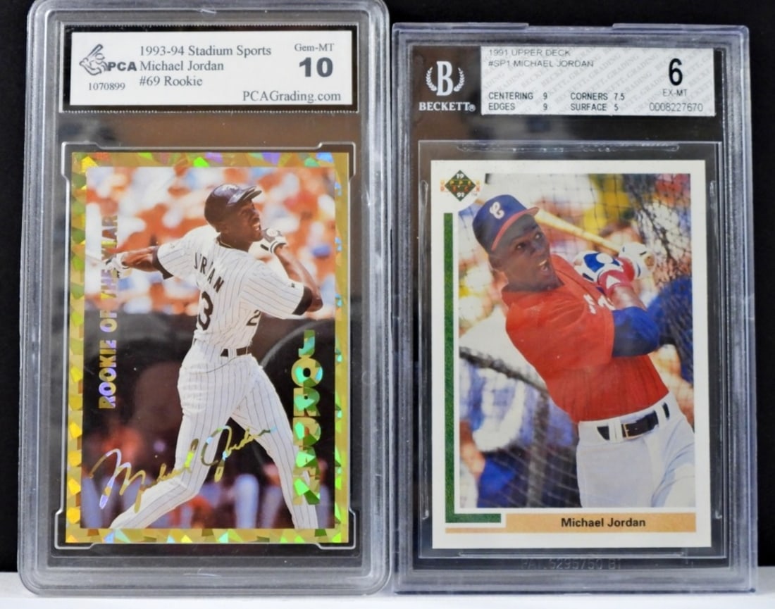 (2) MICHAEL JORDAN BASEBALL GRADED CARDS (1 of 2)