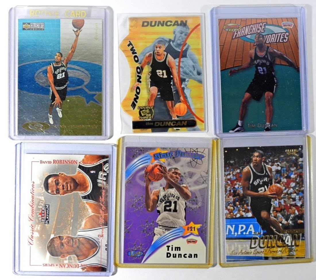 (6) TIM DUNCAN BASKETBALL CARDS (1 of 2)