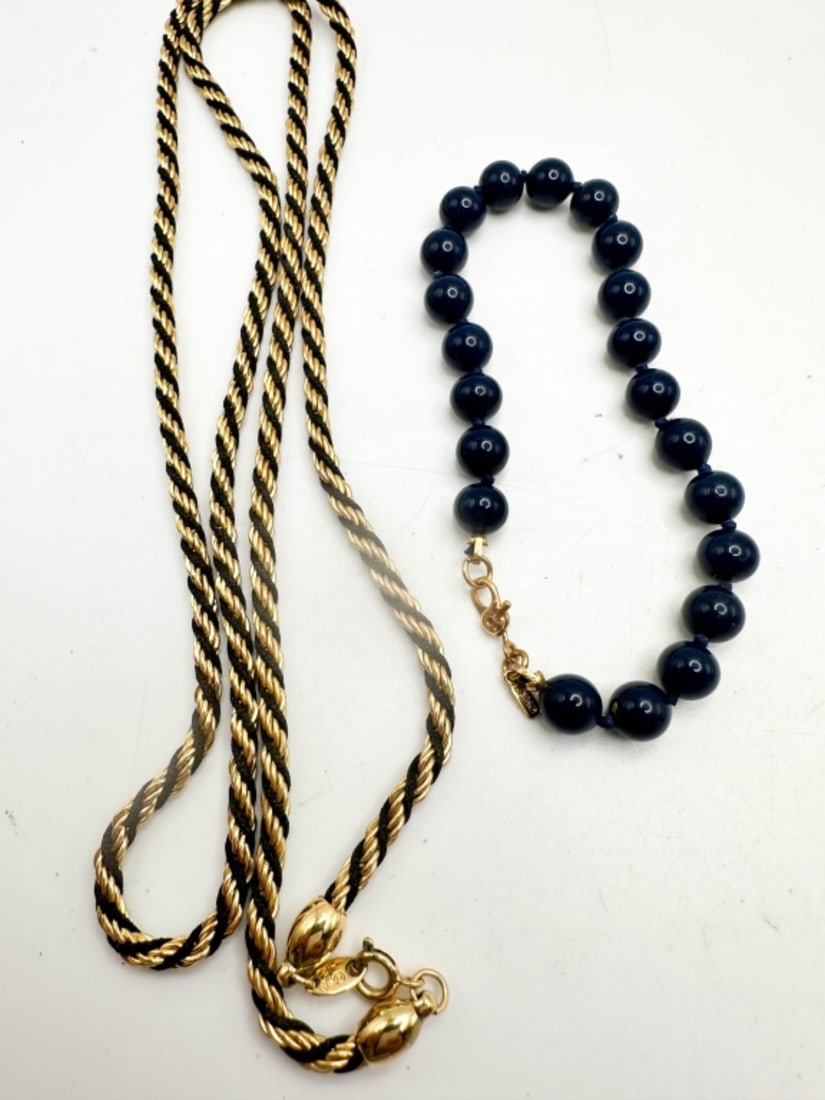 TRIFARI AND MONET: TRIFARI NECKLACE AND MONET BRACELET , VINTAGE