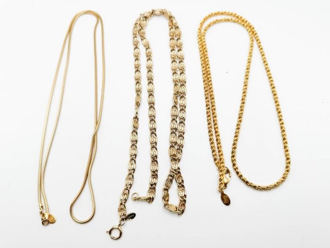KIRKS FOLLY, AVON +: KIRKS FOLLY, AVON AND MORE GOLD TONE CHAINS