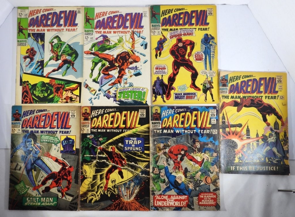 (7) Here Comes Daredevil #14,19,21,26,27,42,49 (1 of 5)
