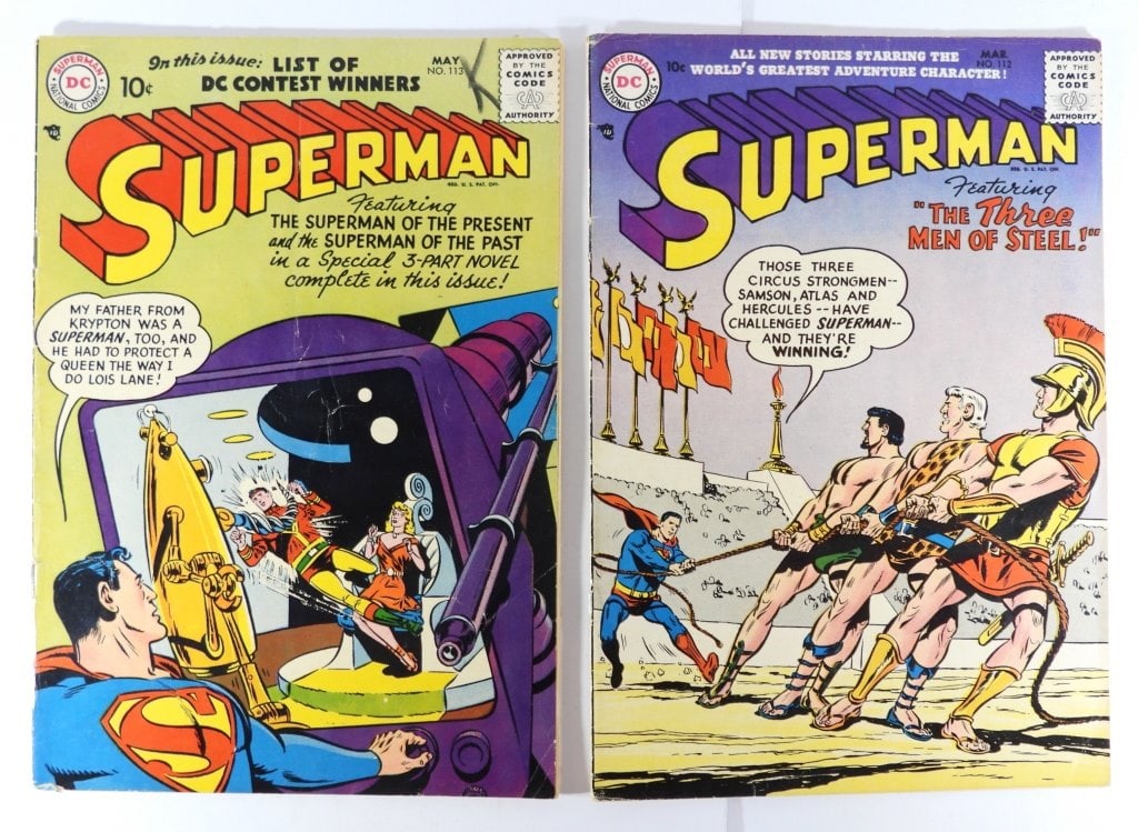 SUPERMAN #112 & #113 DC COMICS 1957 (1 of 3)
