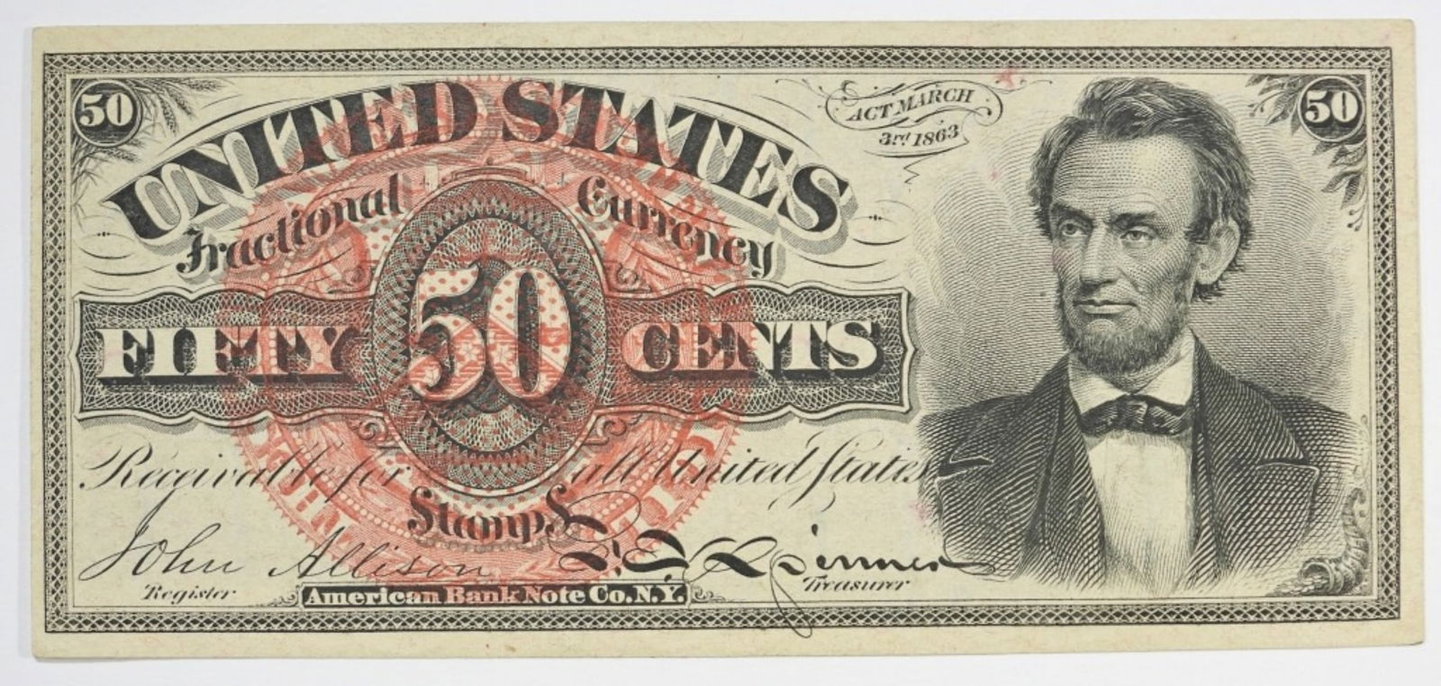FIFTY CENTS FRACTIONAL CURRENCY (1 of 2)