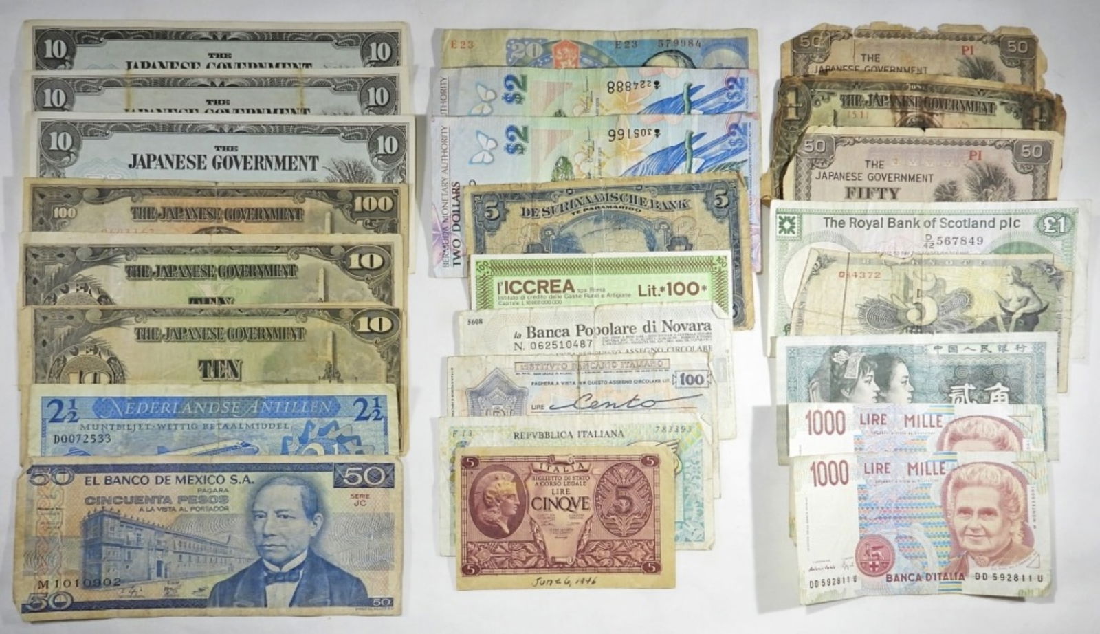 25 pc FOREIGN CURRENCY / PAPER MONEY (1 of 1)