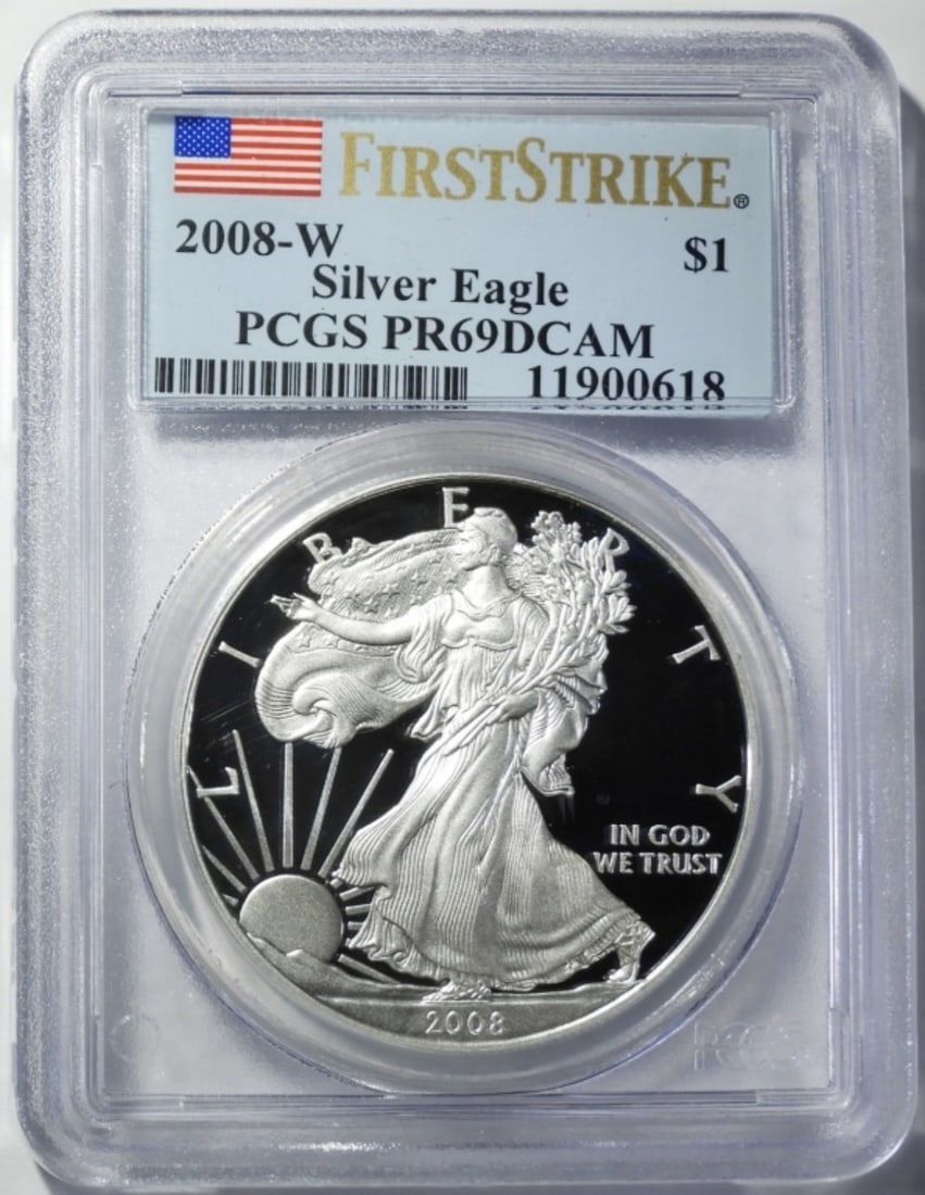2008-W SILVER EAGLE PCGS PR-69 DCAM (1 of 4)