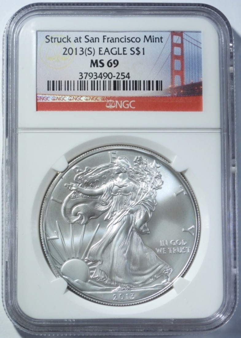 2013-(S) AMERICAN SILVER EAGLE NGC MS-69 (1 of 4)