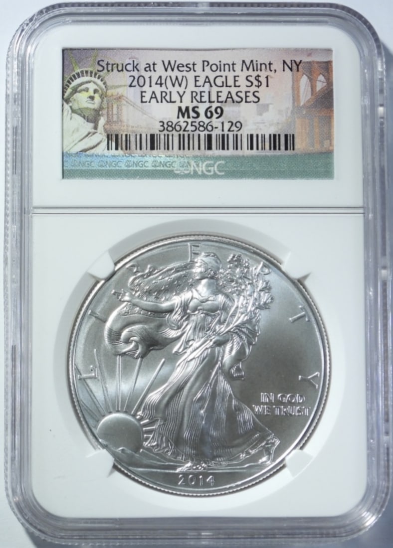 2014-(W) AMERICAN SILVER EAGLE NGC MS-69 (1 of 4)