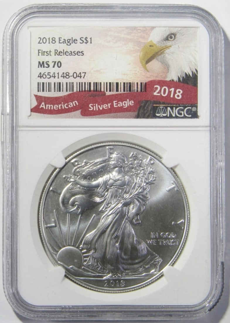 2018 AMERICAN SILVER EAGLE NGC MS-70 (1 of 4)