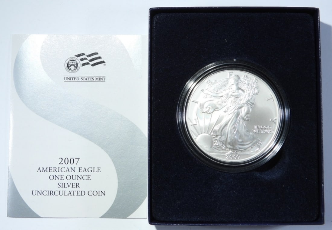 2007-W UNC AMERICAN SILVER EAGLE IN OGP (1 of 4)